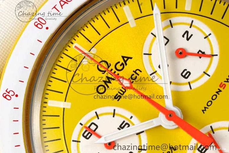 1223 Speedmaster Misson To The Sun 1:1 Best Edition Yellow Dial On Nylon Strap Quartz FlexibleFit 7855